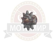 Звезда 10 зуб. (520) цепи, 15.875шаг, на вал d20мм, h28мм, шпонка 6мм, мотобуксировщик