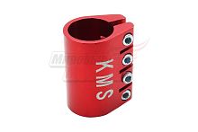 Хомут для ТРЮКОВЫХ САМОКАТОВ KMS на 4 болта (диам.31,8мм) синий