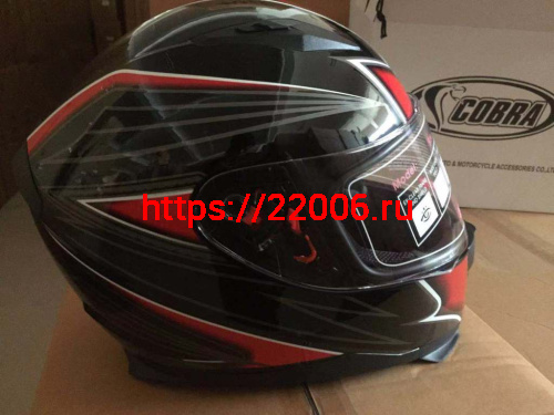 Шлем интеграл COBRA JK313, черный с красным(2), черный/синий (9), размеры S фото 2 Шлем интеграл COBRA JK313, черный с красным(2), черный/синий (9), размеры S фото 2