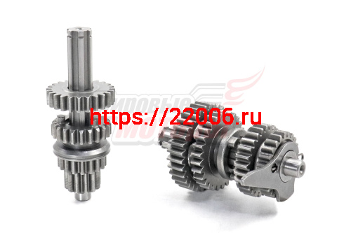 Коробка передач Alpha,Delta (125 см3)(валы+шестерни)(компл.) вал ступенчат.под шарикоподшипник