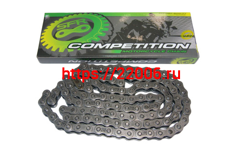 Цепь (428) SFR -100 зв. приводная Альфа, Нитро, "Monster", цветная коробочка (Н)