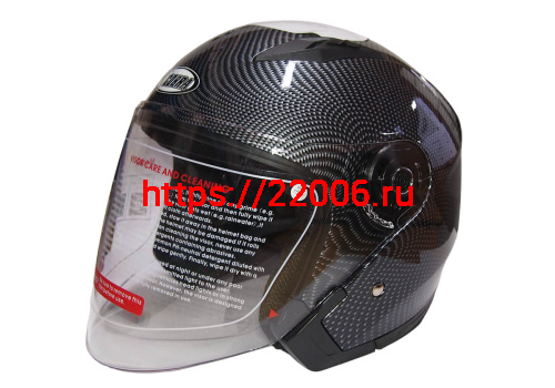 Шлем открытый 3/4 COBRA JK513, серый карбон(1), размеры XL Шлем открытый 3/4 COBRA JK513, серый карбон(1), размеры XL