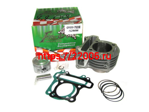 Цилиндро-поршневая группа 139QMB 4Т d-52мм 82cc FRCR Цилиндро-поршневая группа 139QMB 4Т d-52мм 82cc FRCR