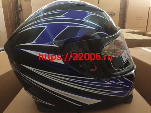 Шлем интеграл COBRA JK313, черный с красным(2), черный/синий (9), размеры S фото 3 Шлем интеграл COBRA JK313, черный с красным(2), черный/синий (9), размеры S фото 3