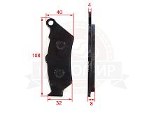 Колодки тормозные дисковые зад. HONDA (CB, NT, NX, SLR)  YAMAXA  DT125