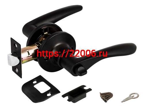 Ручка Fuaro (Фуаро) защелка DK620/BL BL-ET (620/BL BL-E) (кл/фик.) черный